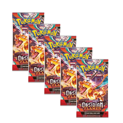 LIVE Obsidian Flames Booster Packs x 5